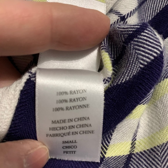 Rails plaid button down shirt, yellow, navy, white - Picture 5 of 7